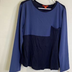 Blue Joe Fresh Long Sleeve Colour Block Shirt